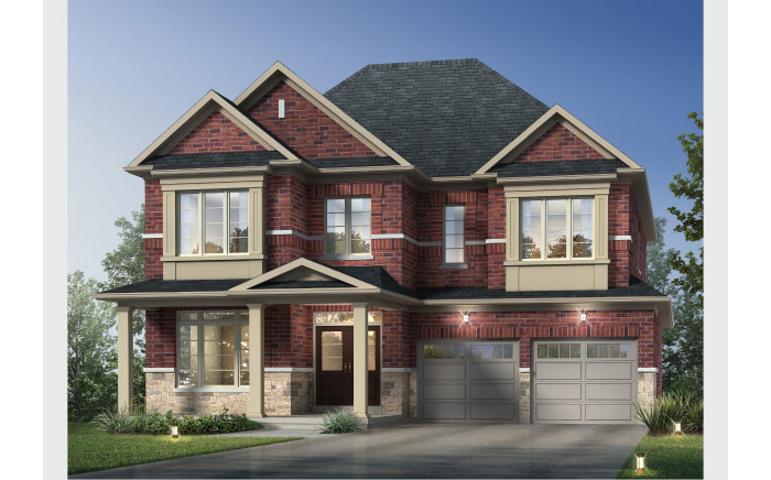 The Ivywood | Elevation 1 Lot #174  |  45’  |  3,400 sq. ft.  |    Closing: 30-90 days 5 Bedrooms with Main Floor In-Law Suite & Library Click To View Floorplan